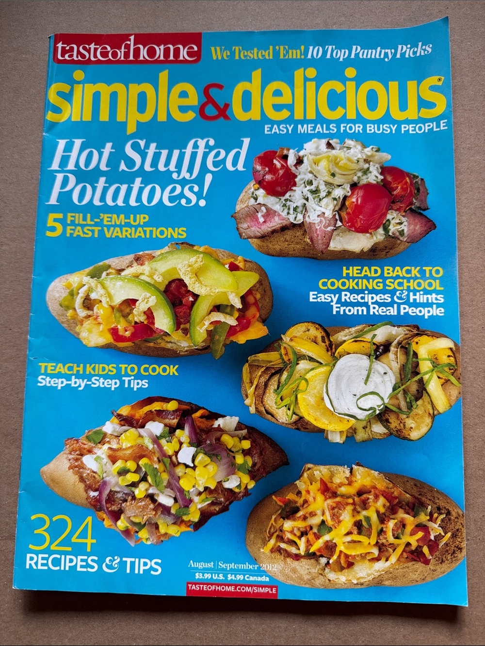 5/$15 Taste of Home Simple & Delicious Magazine - August September 2012